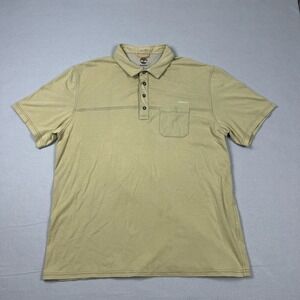 Timberland Men's XL Trail Point Tan Short Sleeve Pocket Stretch Polo Shirt